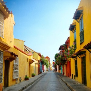 My favorite pic of Cartagena that I took before the tourists woke up. Love the colors! 